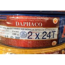 Dây đôi mềm Vcmd 2x24 (2x0.75) Daphaco