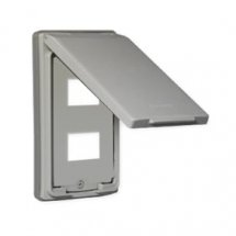 Mặt 2 thiết bị có nắp che mưa Panasonic