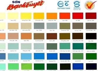 Bảng mẫu màu sơn bạch tuyết mới nhất 2023