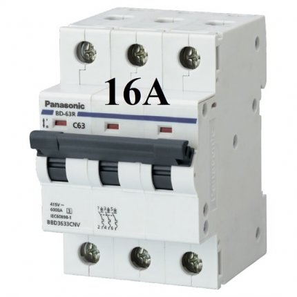 MCB 3P 16a Panasonic