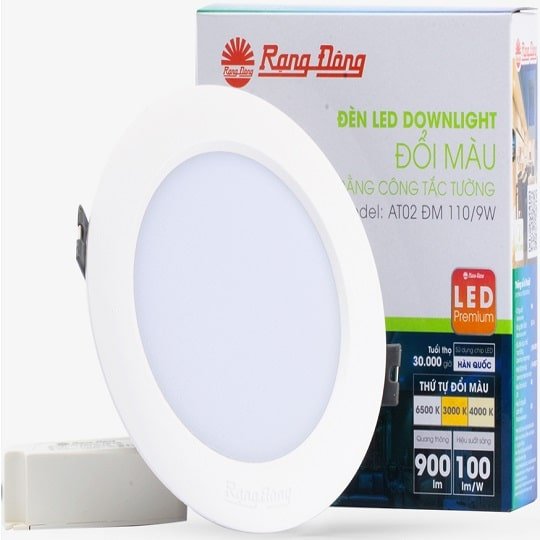 Đèn led âm trần ĐM 110/9w RĐ