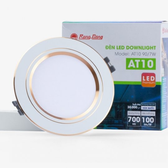 Đèn LED Âm trần Downlight Viền Vàng Model AT10
