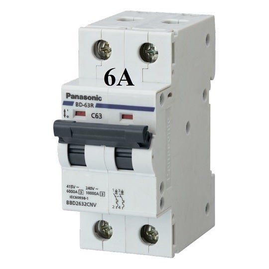 Mcb 2 tép 6a panasonic