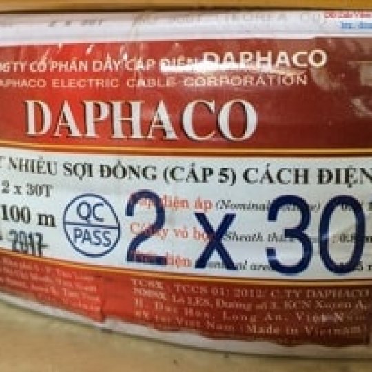 Dây đôi mềm Vcmd 2x30 (2x1.5) Daphaco