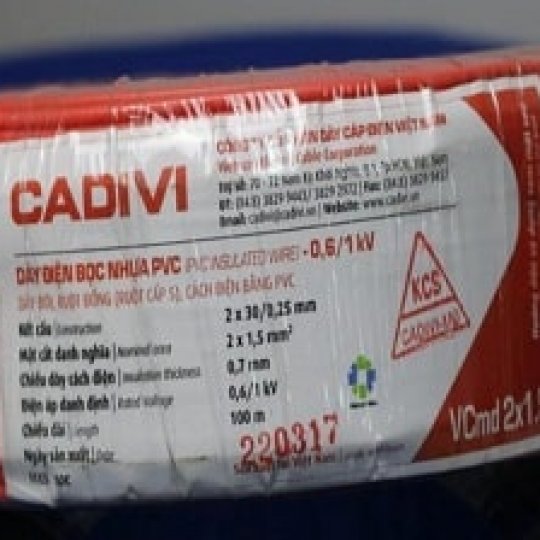 Dây điện đôi Vcmd 2x1.5 Cadivi