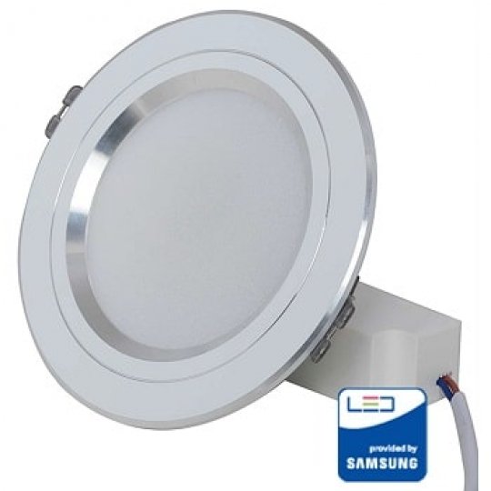 Đèn led âm trần 7w rạng đông viền bạc