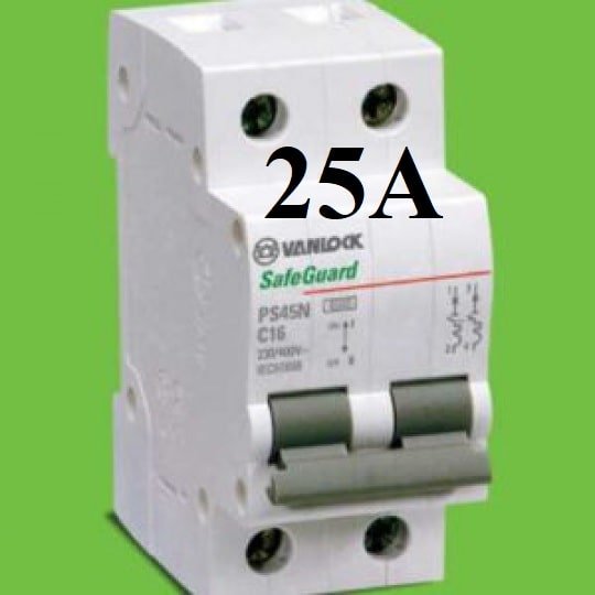 mcb 2 tép 25a vanlock sino