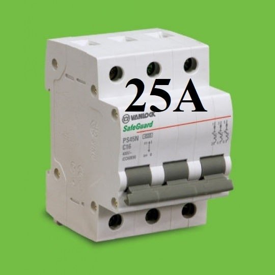 mcb 3 tép 25a vanlock sino